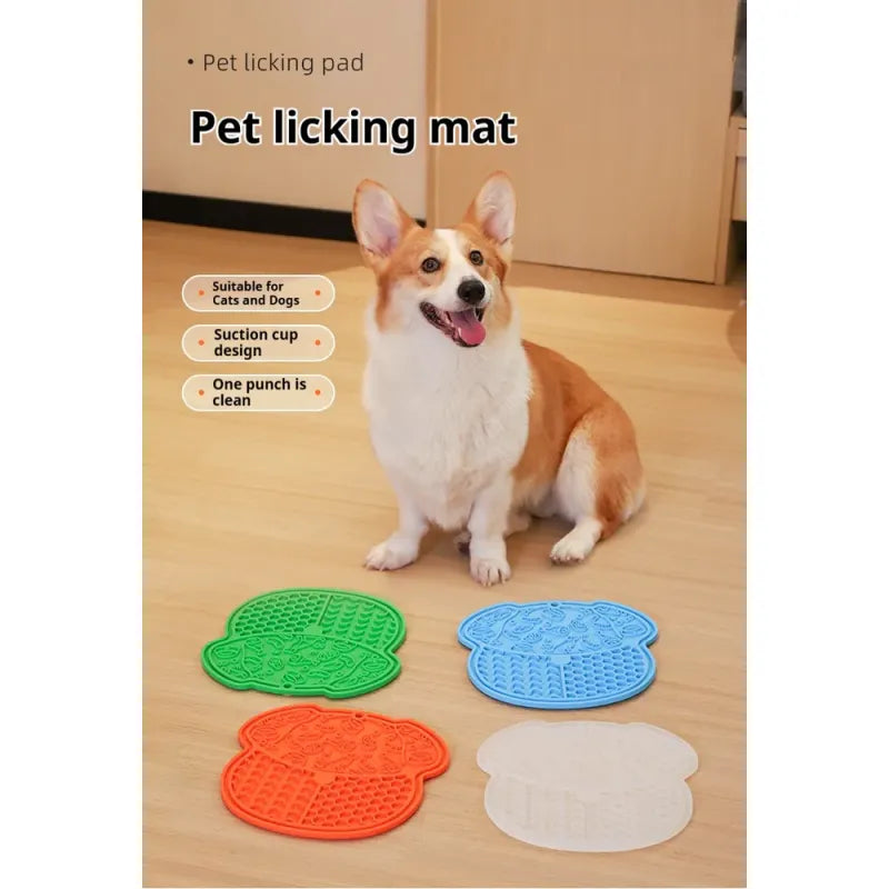 Lick Mat for Dogs & Cats — Calming Slow Feeder Silicone Mat